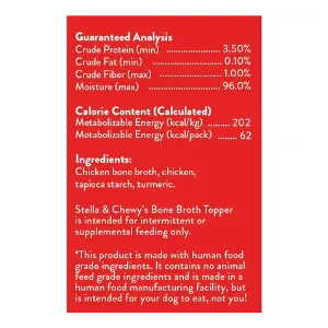 Stella & Chewy's Broth Topper Cage Free Chicken Dog Food Topper 11 oz.