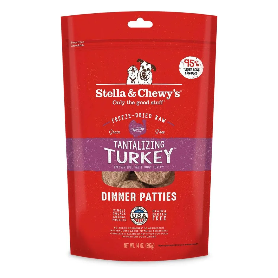 Stella & Chewy's Tantalizing Turkey Dinner Patties Freeze-Dried Raw Dog Food