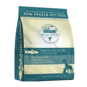 Steve's Real Food Frozen Raw Dog and Cat Food Whitefish