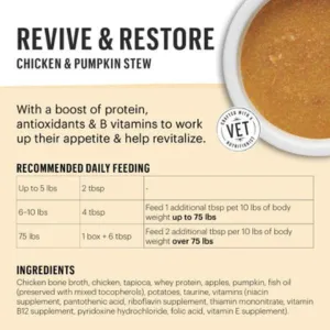 The Honest Kitchen Pour Overs Revive & Restore Chicken & Pumpkin Stew Wet Dog Food 5.5 oz