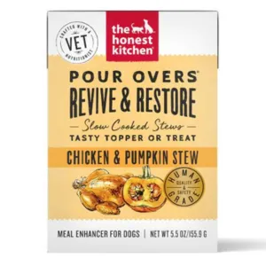 The Honest Kitchen Pour Overs Revive & Restore Chicken & Pumpkin Stew Wet Dog Food 5.5 oz