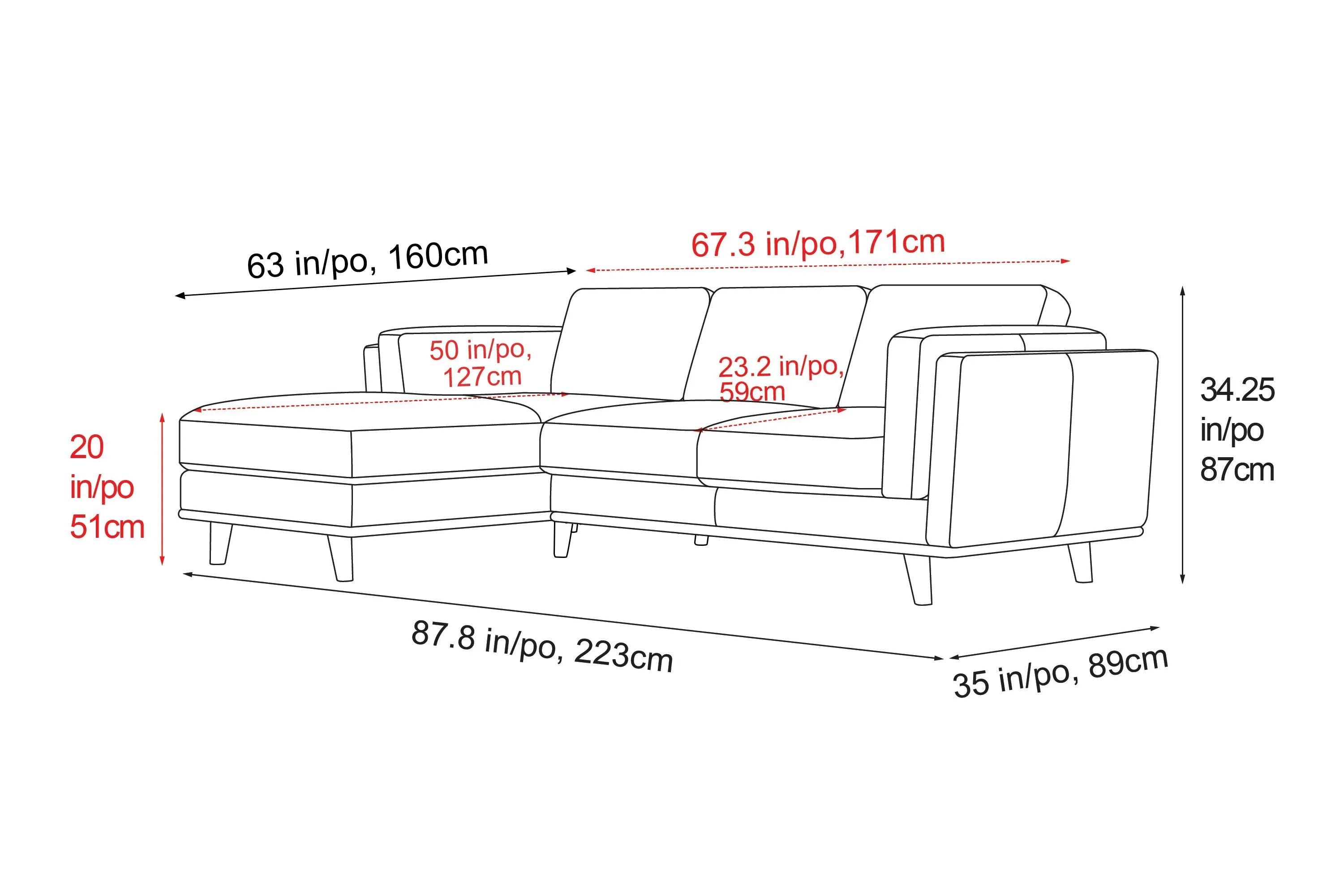 Valencia Artisan Top Grain Leather Three Seats with Left Chaise Leather Sofa, Olive Green