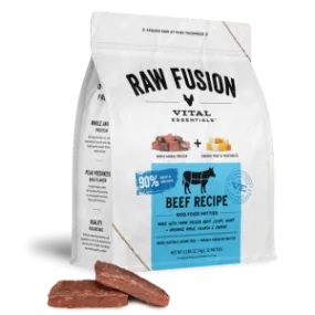 Vital Essentials Raw Frozen Fusion Beef Dinner Patties 6 lbs