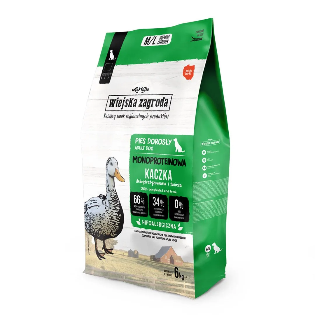 Wiejska Zagroda Monoprotein Duck - Dry Dog Food - 6Kg